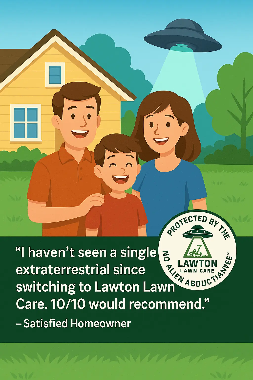 Lawton Lawn Care no alien abduction guarantee